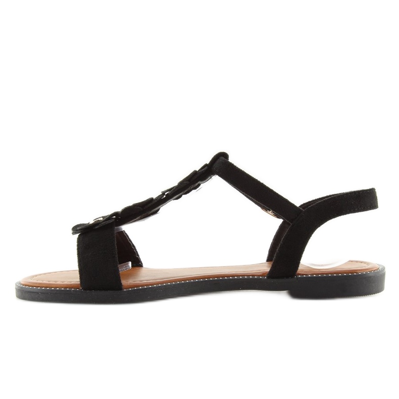 Women's black suede sandals WL-001 1