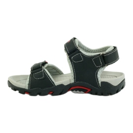 American Club black children's sandals 1713 red grey 2
