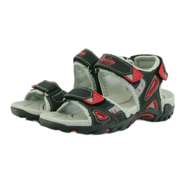 American Club black children's sandals 1713 red grey 3