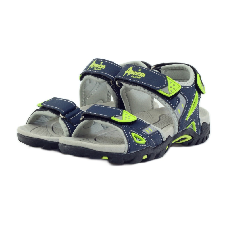 American Club navy blue children's sandals 1713 green 3 American Club navy blue children's sandals 1713 green 3