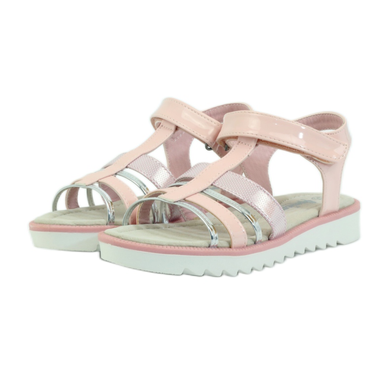 American Club Sandals with an American 16903 leather insert pink grey 3