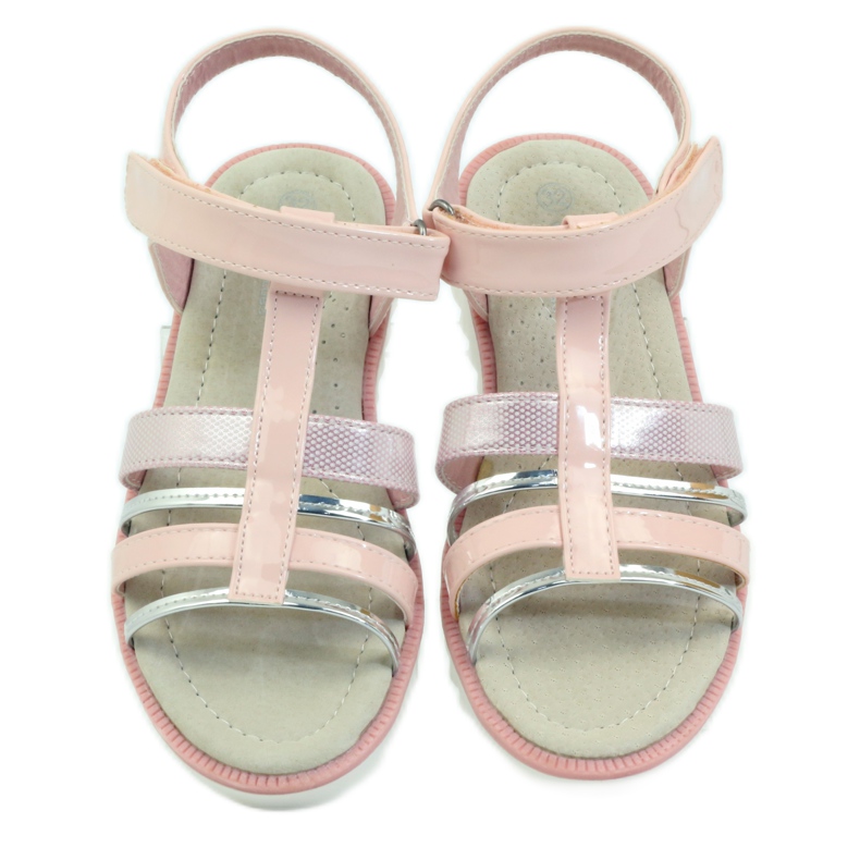 American Club Sandals with an American 16903 leather insert pink grey 4