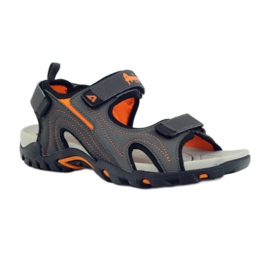 American Club American 1714 foam insert sandals grey orange 1
