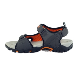 American Club American 1714 foam insert sandals grey orange 2 American Club American 1714 foam insert sandals grey orange 2