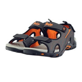 American Club American 1714 foam insert sandals grey orange 3