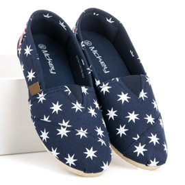 McKey Fashionable Slip-on Espadrilles white navy blue 2 McKey Fashionable Slip-on Espadrilles white navy blue 2