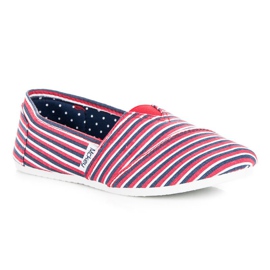 McKey Striped slipons red 1