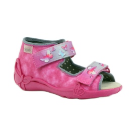 Befado sandals slippers, leather insole pink 1