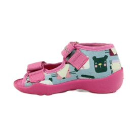 Slippers Sandals Serduszko Befado 242p071 pink grey 2