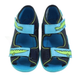 Befado children's shoes slippers sandals 250p068 navy blue blue green 4