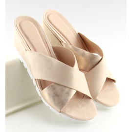 Pink slippers on a low wedge pink Y-8219 Pink 2 Pink slippers on a low wedge pink Y-8219 Pink 2