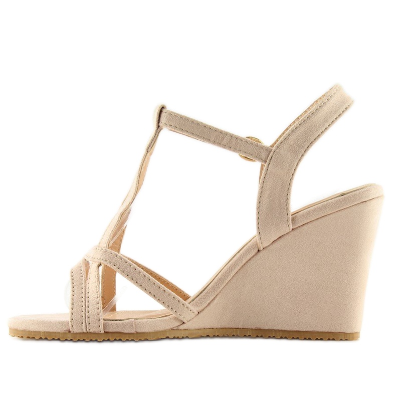 Beige wedge sandals 266-7 beige 2 Beige wedge sandals 266-7 beige 2