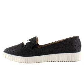 Sneakers with stars FE454 Black high sole 1 Sneakers with stars FE454 Black high sole 1