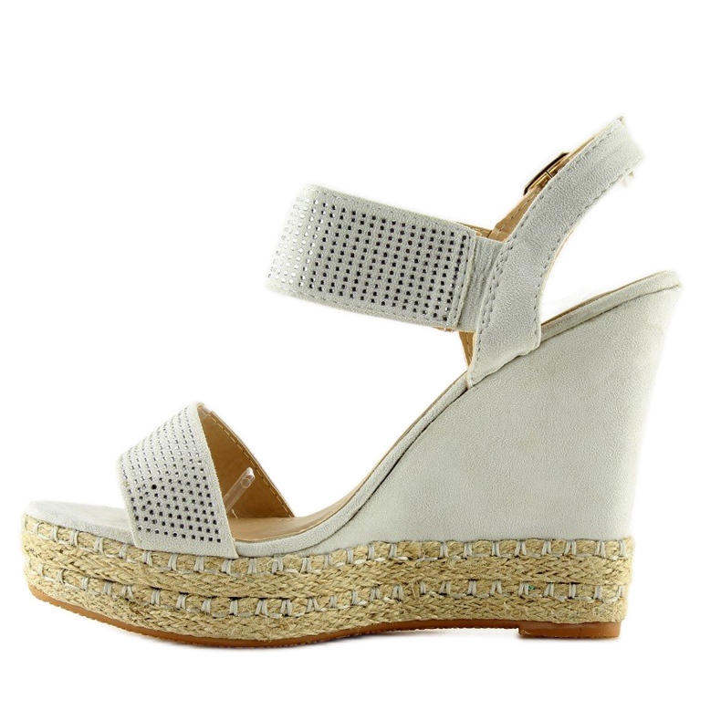 Gray sandals on a wedge heel 3811-7 Gray grey 2