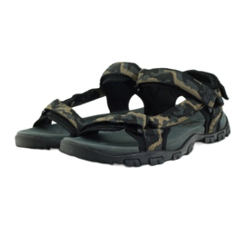 American Club Sandals leather insert American 1729 camo black brown grey 3