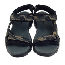 American Club Sandals leather insert American 1729 camo black brown grey 4