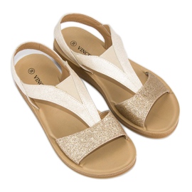 Golden vinceza sandals 2