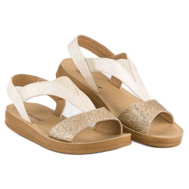 Golden vinceza sandals 1