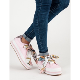 Stylish sneakers on the vices platform pink 1
