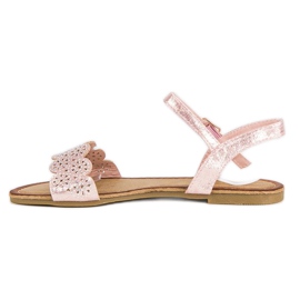 Comer Flat sandals fastened with a buckle pink 2