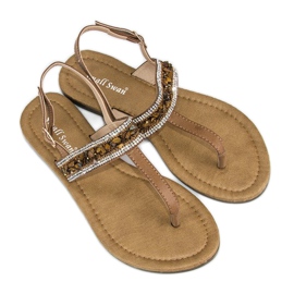 Small Swan Brown flip-flops 1