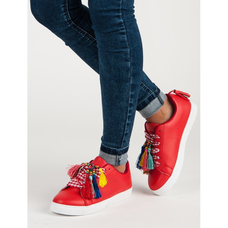 Fashionable Red VICES Sneakers 1