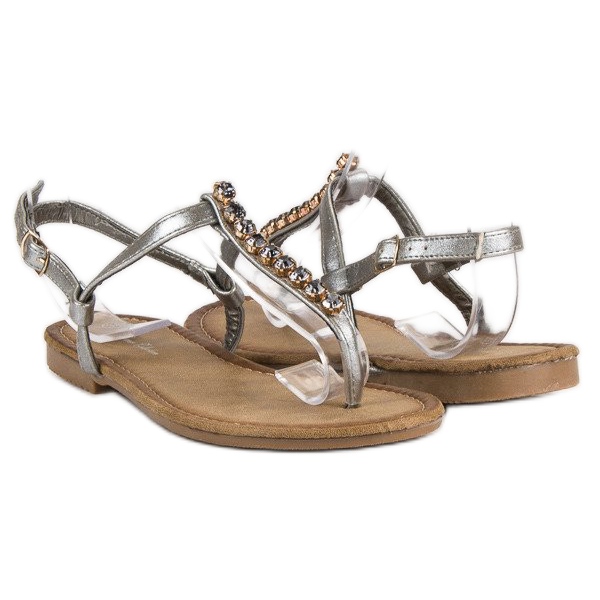 Comer Light silver sandals grey 1