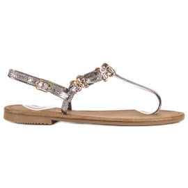 Comer Sandals fastened with a buckle grey 2