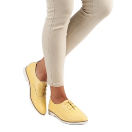 Yellow leather mazaro shoes 1