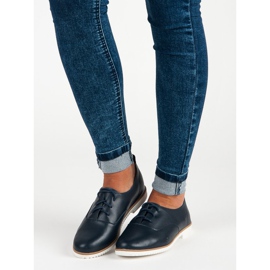 Mazaro navy blue leather shoes 1