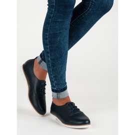 Mazaro navy blue leather shoes 2