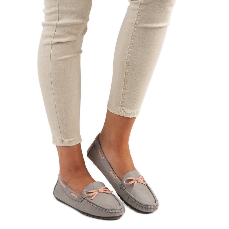 Tullo Stylish suede loafers grey 1