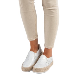 Betler Silver Espadrilles On The Platform grey 1