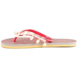 Ax Boxing Flip-flops with pompoms orange 1