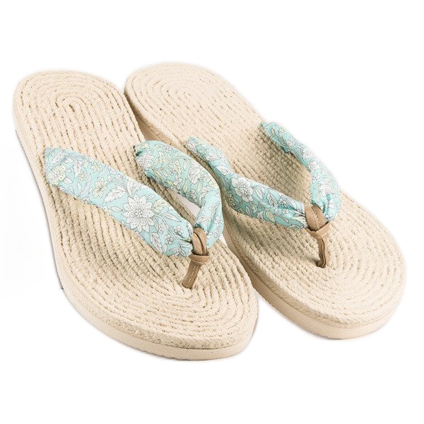 Ax Boxing Flip-flops espadrilles white green 1