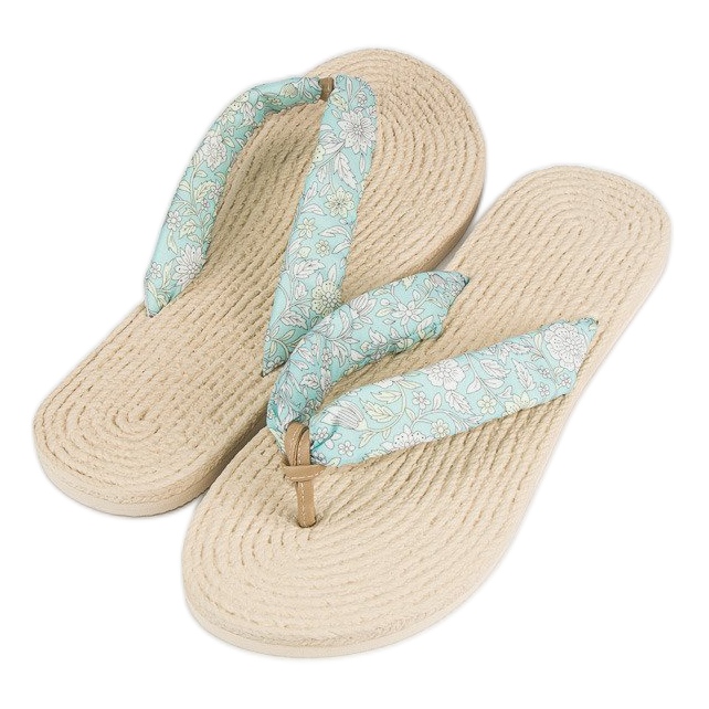 Ax Boxing Flip-flops espadrilles white green 2