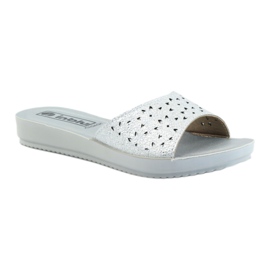 INBLU BM30 silver openwork slippers grey 1