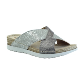 KOMFORT INBLU 010 silver slippers grey 1