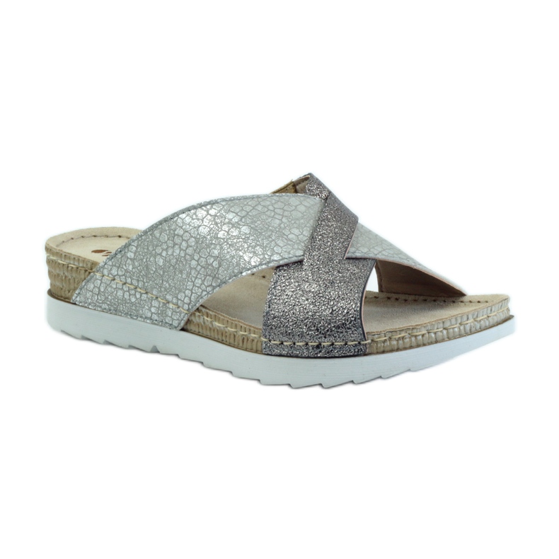 KOMFORT INBLU 010 silver slippers grey 1