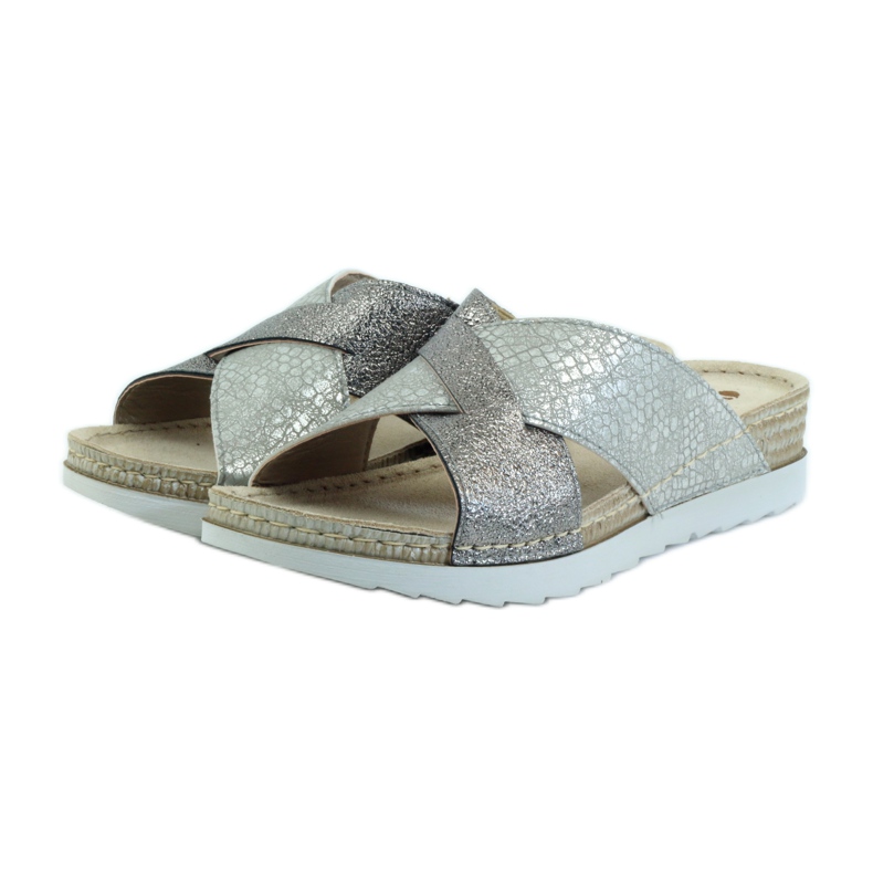 KOMFORT INBLU 010 silver slippers grey 3