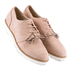 Tied up suede boho shoes brown 1