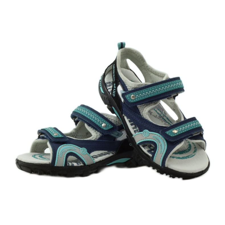Boys' sandals Bartek 36113 navy blue green grey 3 Boys' sandals Bartek 36113 navy blue green grey 3