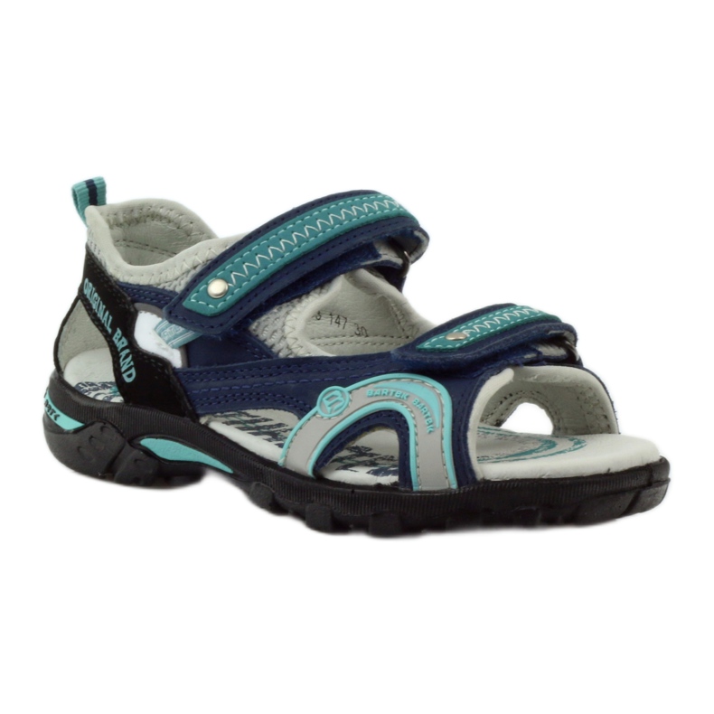 Boys' sandals Bartek 39113 navy blue green grey 1