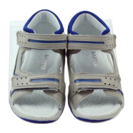 Sandals with Velcro Bartek 31825 gray blue grey 4