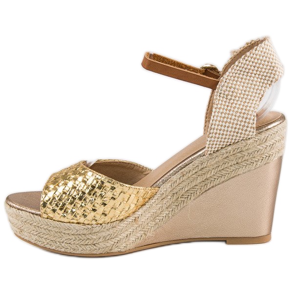 Kylie Golden Espadrilles Sandals 2