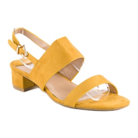 Fama Low-heeled sandals yellow 1 Fama Low-heeled sandals yellow 1