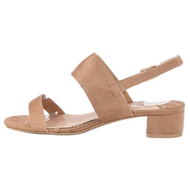 Fama Low-heeled sandals brown 1 Fama Low-heeled sandals brown 1
