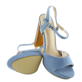 Denim sandals on a blue post 9833 2