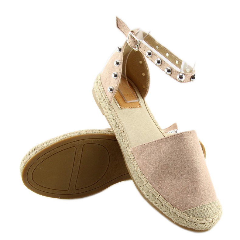 Espadrilles with pink studs A636-ESP-1 pink 1