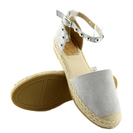 Gray Espadrilles with studs gray A636-ESP-1 gray grey 1